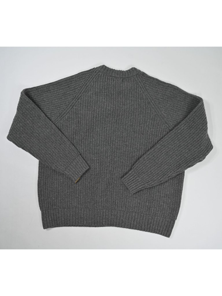 Yellow Label Co Le Chunky Knit Wool Blend Ribbed Sweater In Grey — image 2 of 3